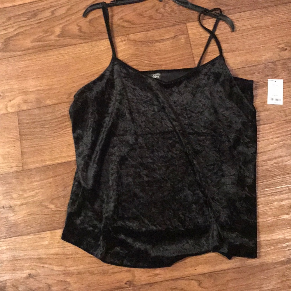 Black velvet tank